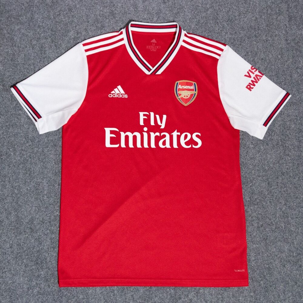 Arsenal Jersey Mens Medium Red Adidas Home Soccer Futbol ClimaLite Authentic Kit
